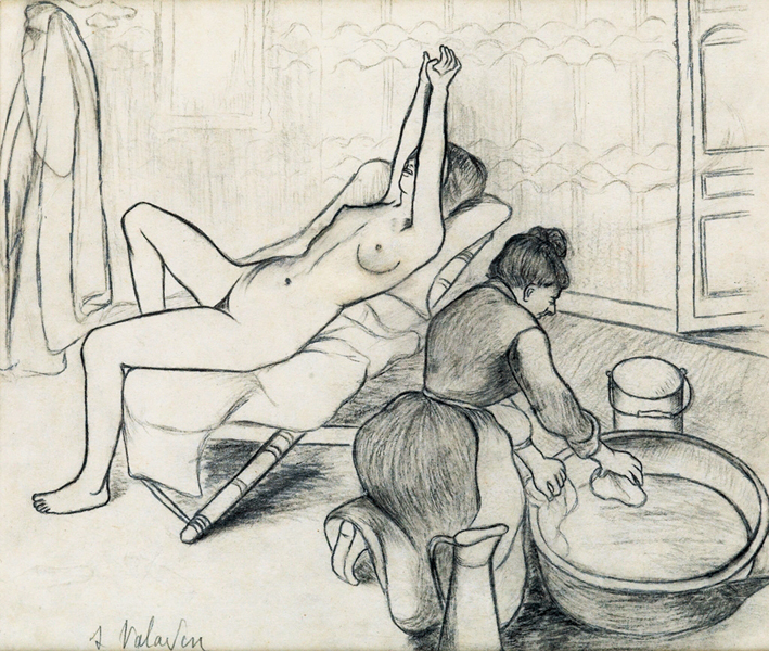  Suzanne Valadon —— Adèle préparant le Tub et Ketty aux bras levés
